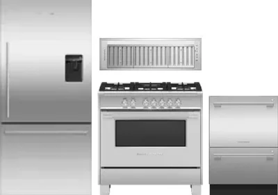 4 Piece Package Includes Refrigerator, Range, Hood And Dishwasher